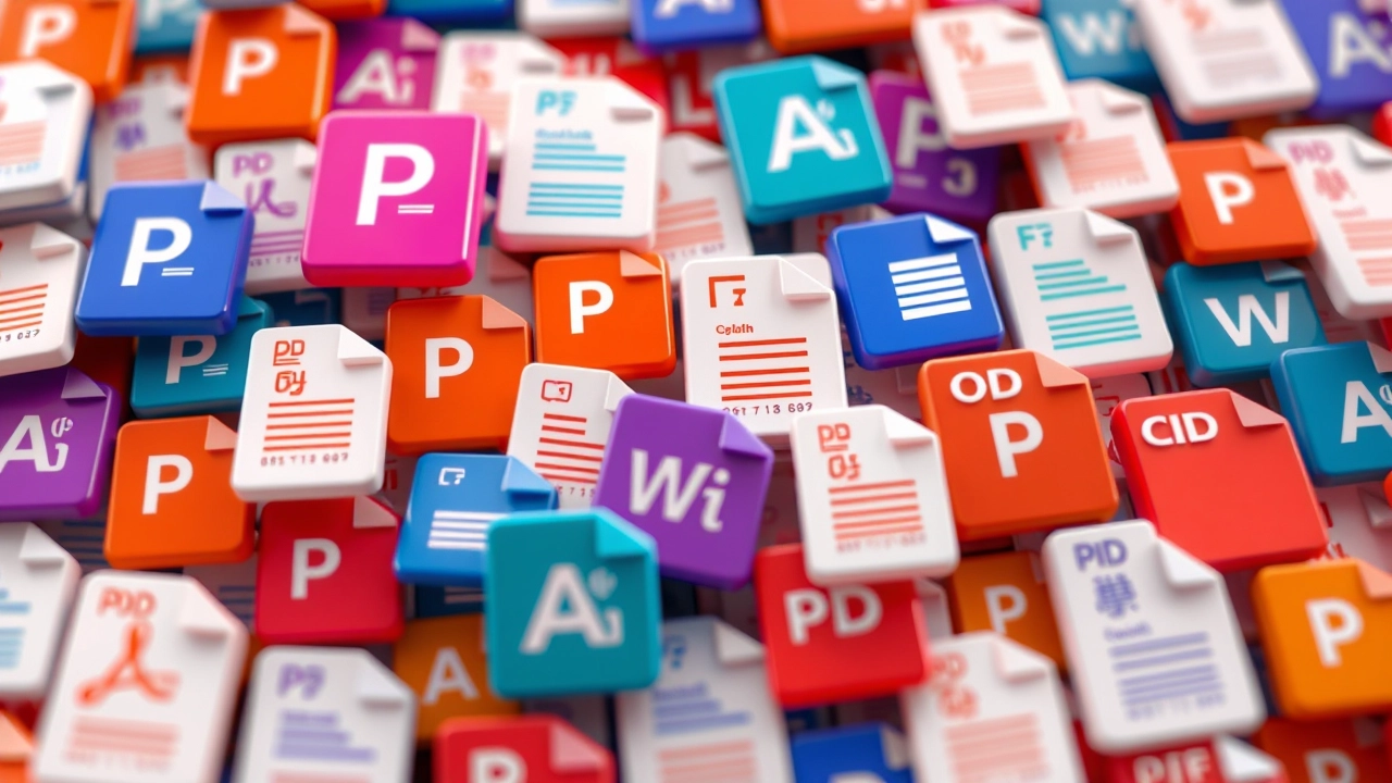 Image of file tiles of different file types